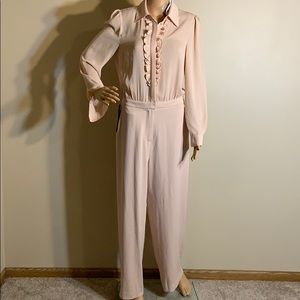 Bebe ruffle front jumpsuit size 8